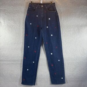 July 4th Quacker Factory Patriotic Size 6 MedDenim Star‎ Dream Jeans Embroidered